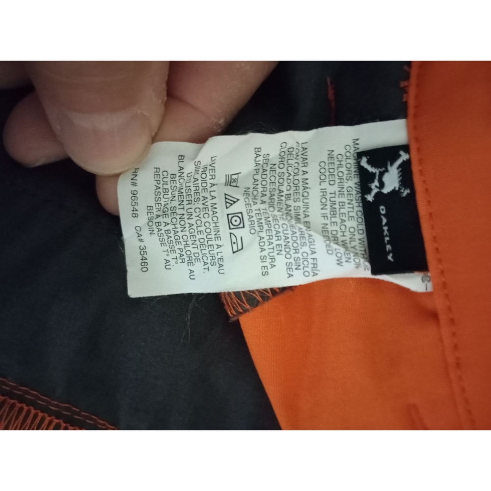 Oakley Athletic Orange Shorts Lightweight Activewear - Picture 12 of 13